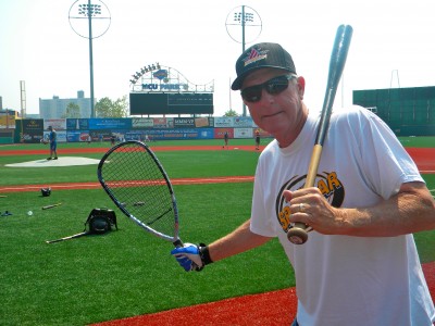 Brooklyn Cyclones’ manager Rich Donnelly has as much passion for raquetball as he does baseball, the sport which he has coached professionally for nearly 40 years. (Photo by Jim Mancari)