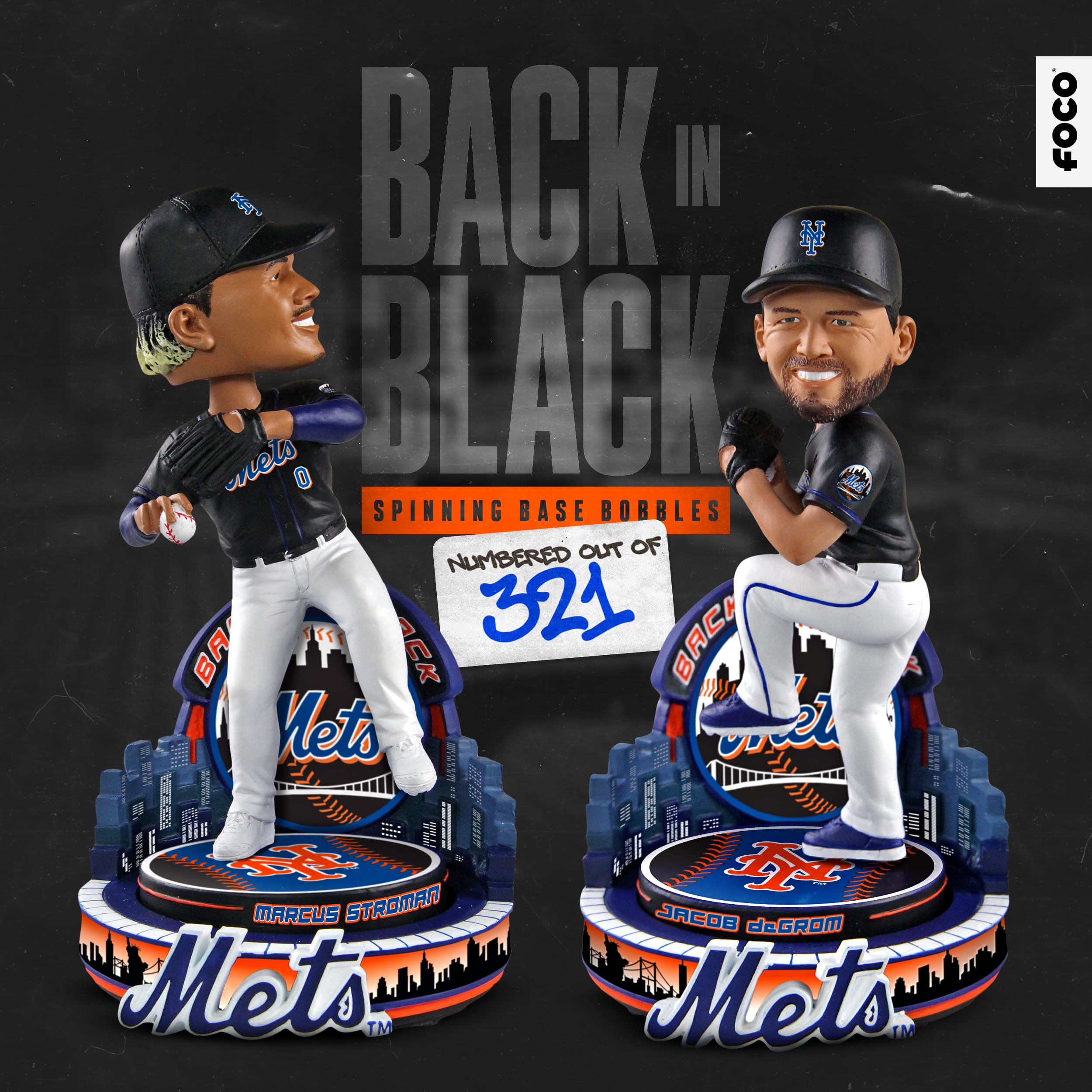 FOCO Releases 2021 Mets Black Jersey Bobbleheads