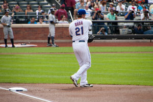 Lucas Duda manning first base - Cit Field