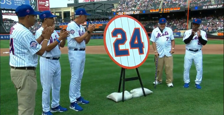 Mets retire legend Willie Mays' No. 24 jersey in Old-Timers' Day