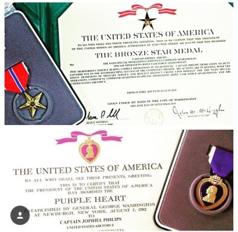 Purple Heart and Bronze Star Awards Presented to Captain Philips