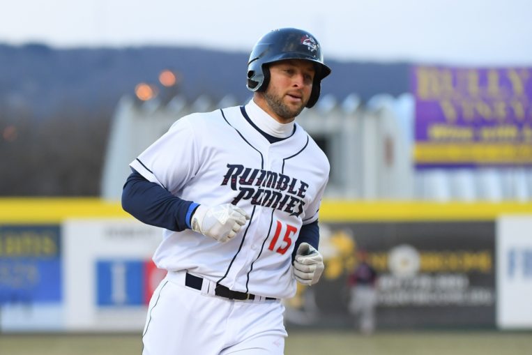 Tebow Homers On First Double-A Pitch