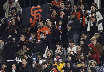 Giants Fans Make Themselves At Home, Dodgers Fans Right Behind Them