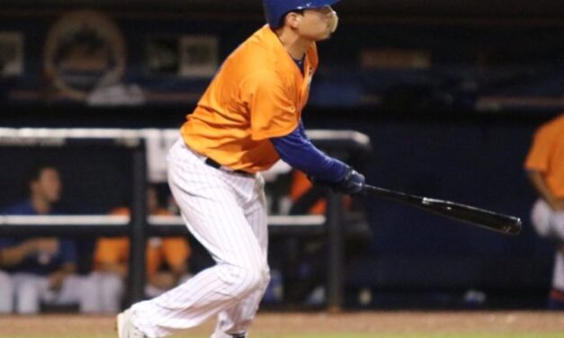 Flores Collects Two Hits, Plays First Base in Rehab Game