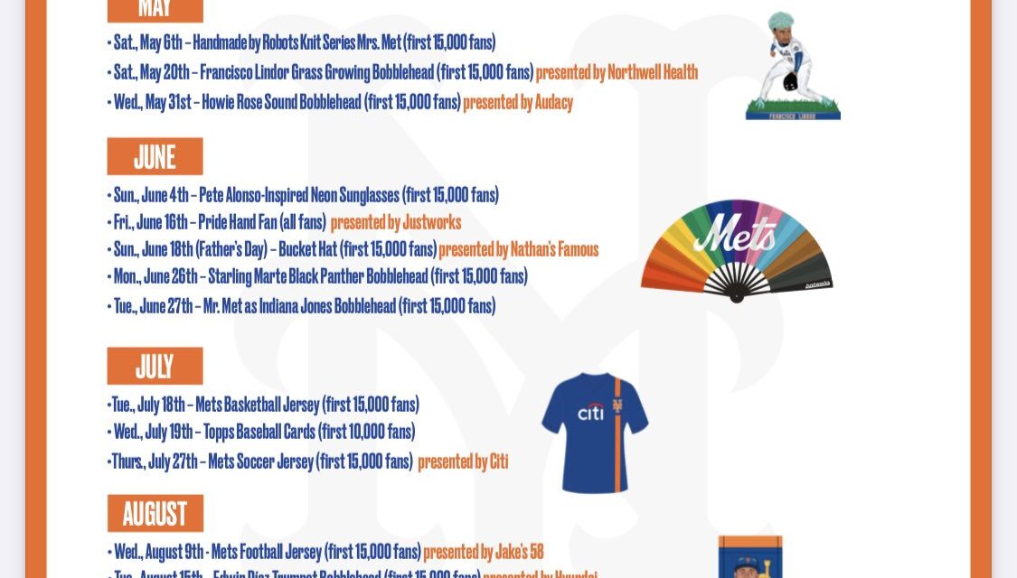 Mets Announce 2023 Promotions Schedule - Metsmerized Online