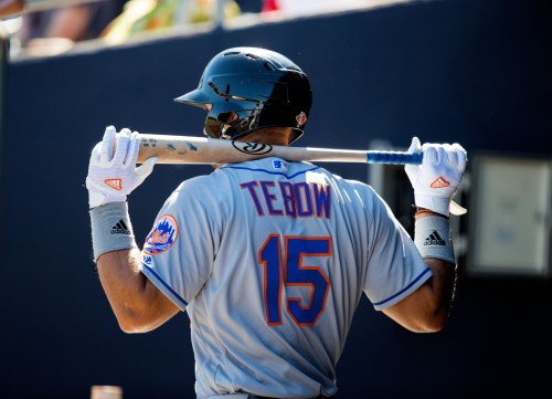 Tebow Picks Up His First AFL Hit on Tuesday