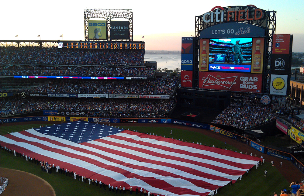 us flag at citi