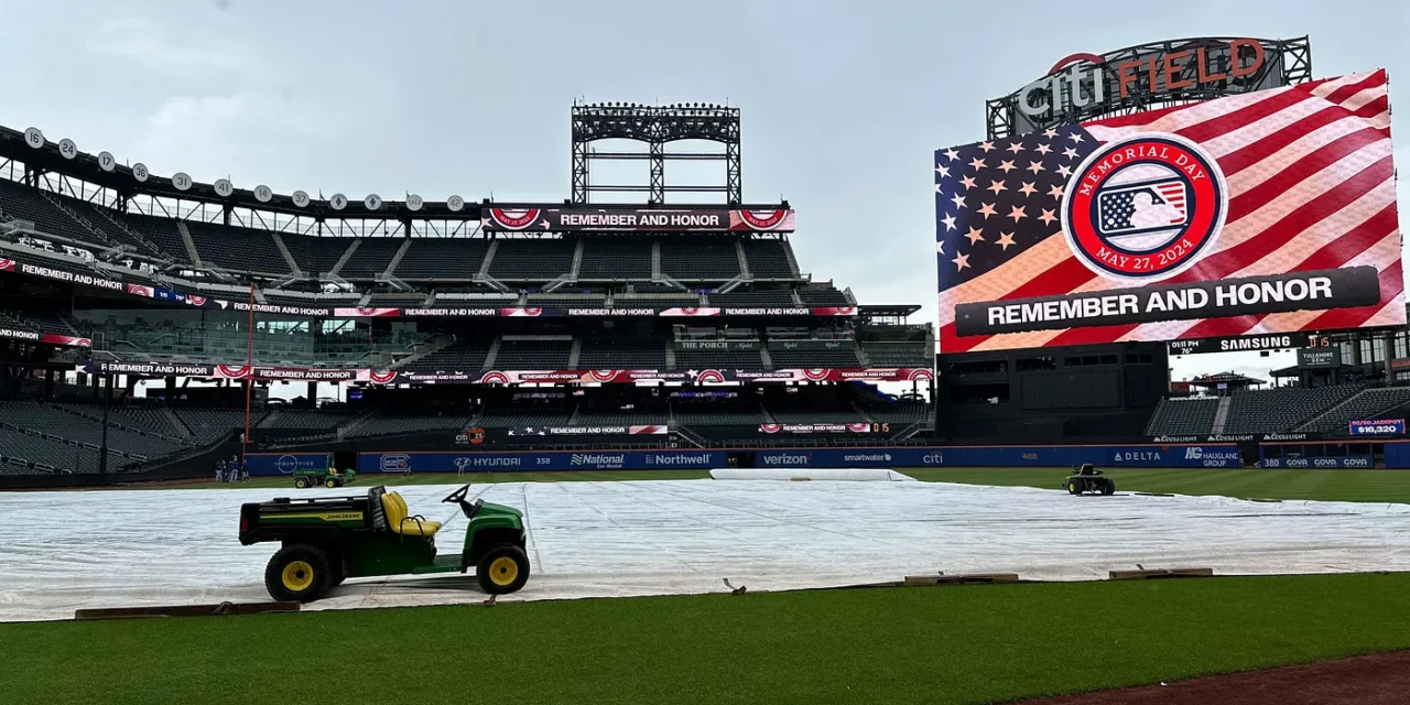 Mets Rained out Monday vs. Dodgers; Doubleheader Scheduled for Tuesday