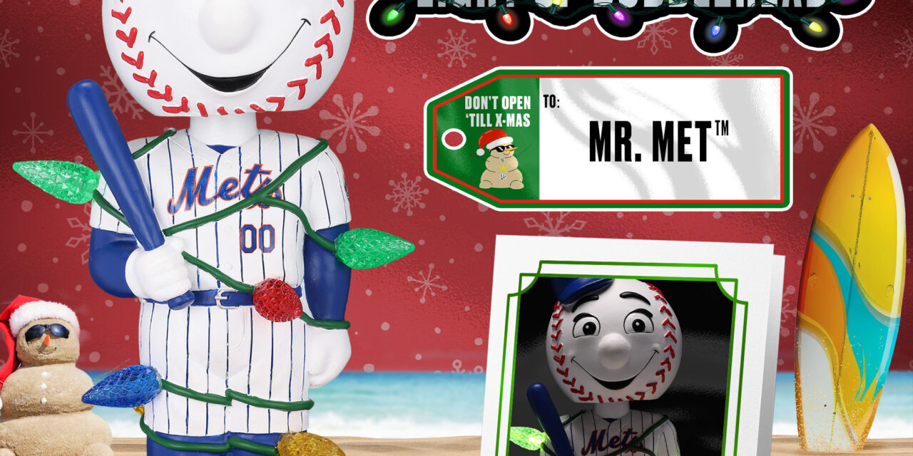 Reel In The Holidays Early with Mr. Met Light Up String Bobblehead