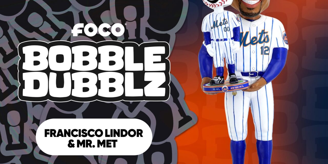 FOCO Releases Francisco Lindor and Mr. Met Bobble Dubblz Friendz Bobblehead