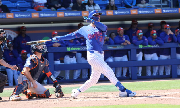 Tauchman Homers in First Spring At-Bat